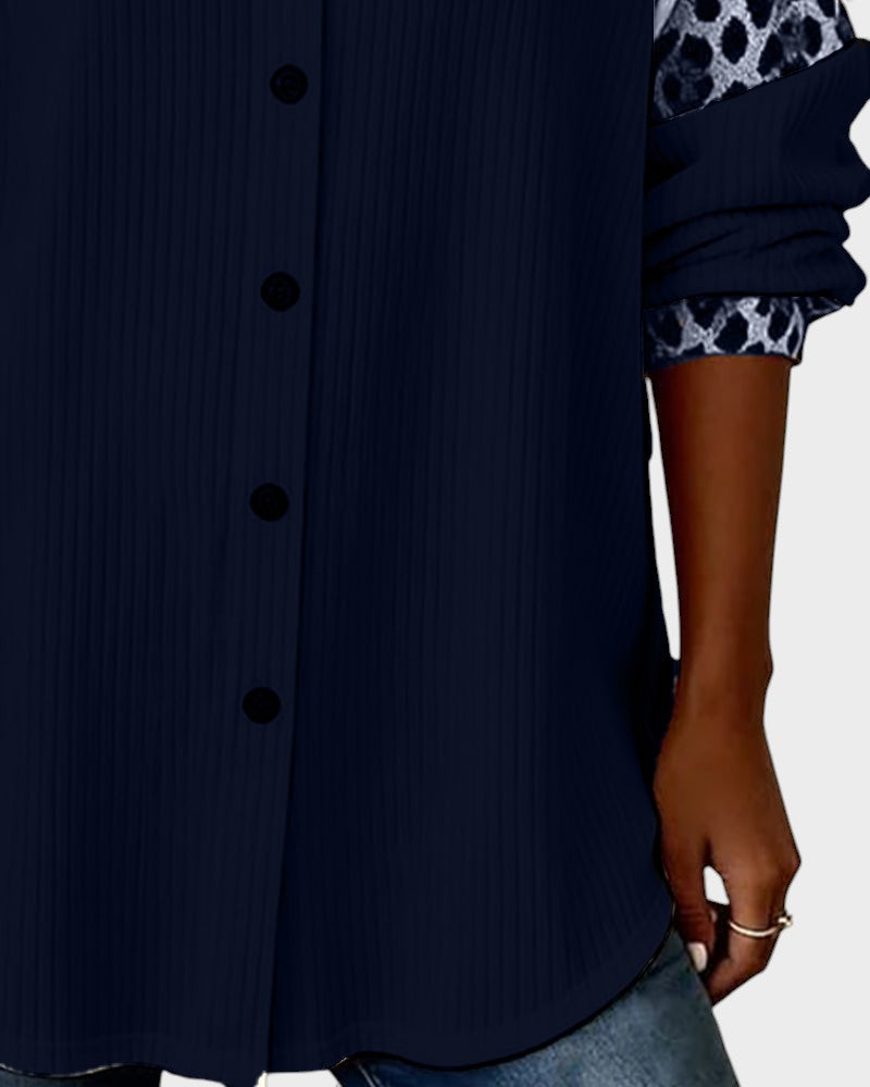 Araceli Leopard Detail Blouse