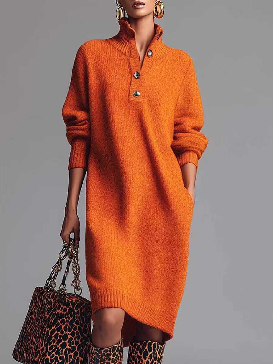 Elara Ribbed Sweater Dress