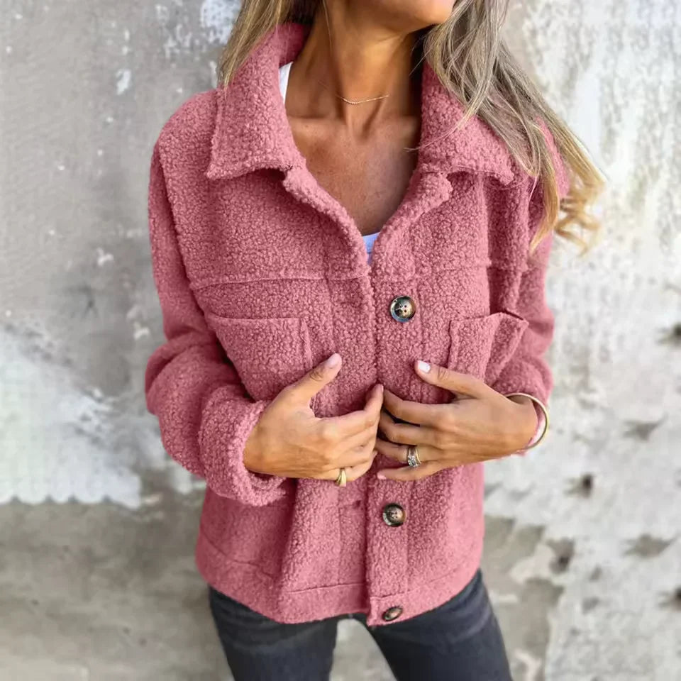 Selina Cozy Button-Up Jacket