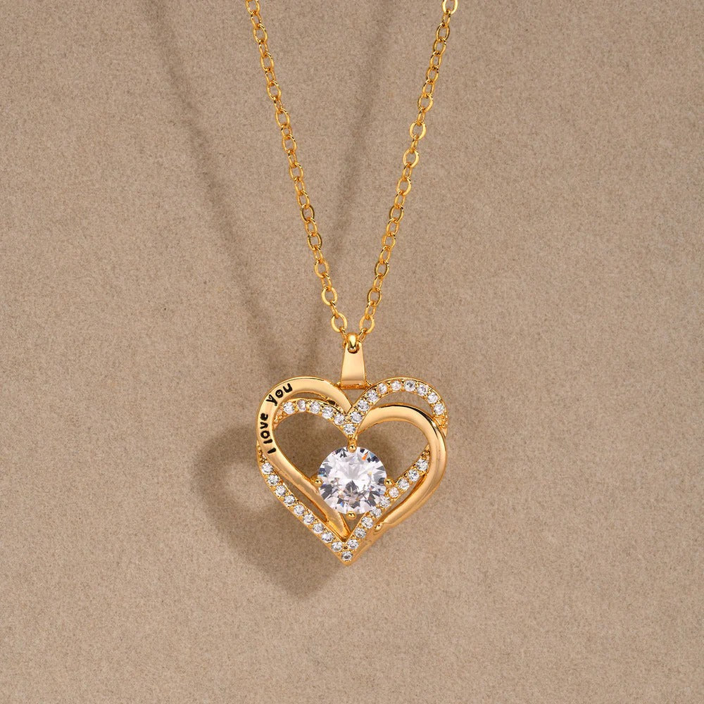 Elorina Crystal Heart Necklace