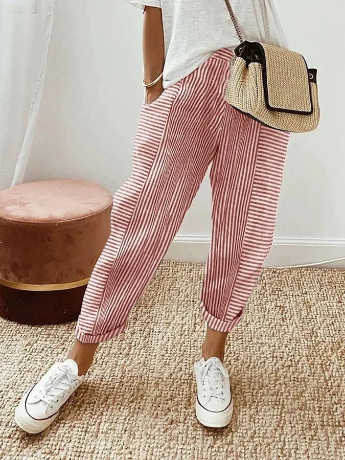 Danielle Striped Relaxed Pants