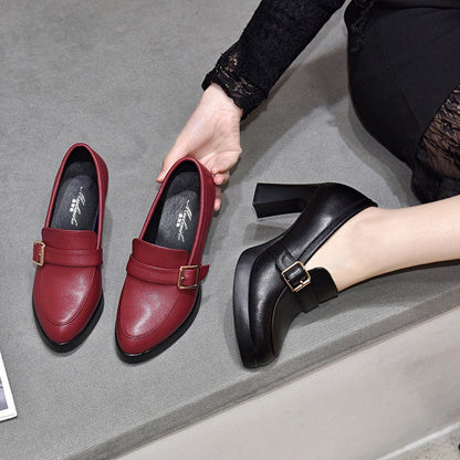 Cassandra Buckle Block Heels
