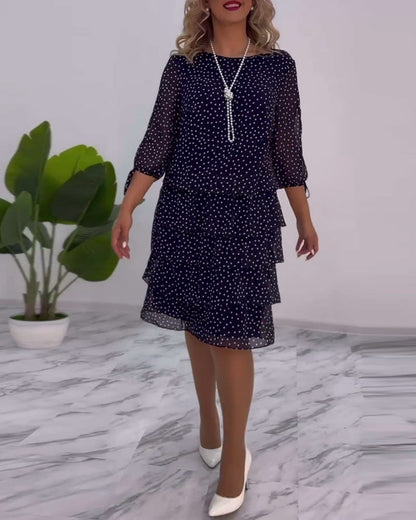 Eralyn Elegant Polka Dot Dress