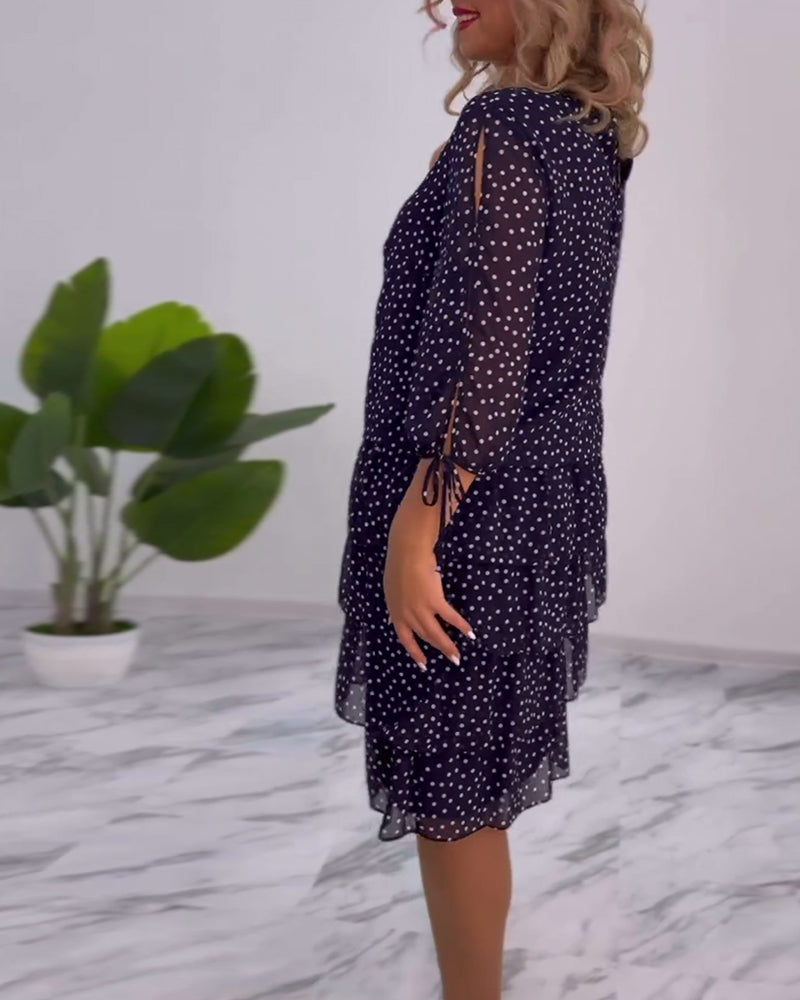 Eralyn Elegant Polka Dot Dress