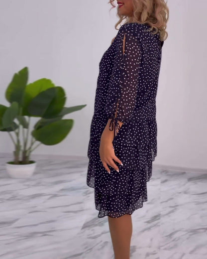 Eralyn Elegant Polka Dot Dress