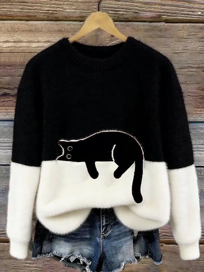 Hadley Cat Graphic Sweater