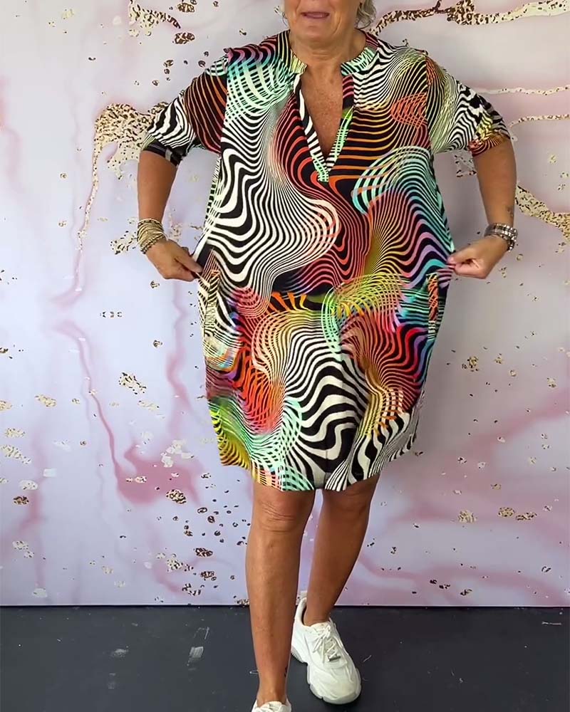 Jolene Vibrant Print Shift Dress