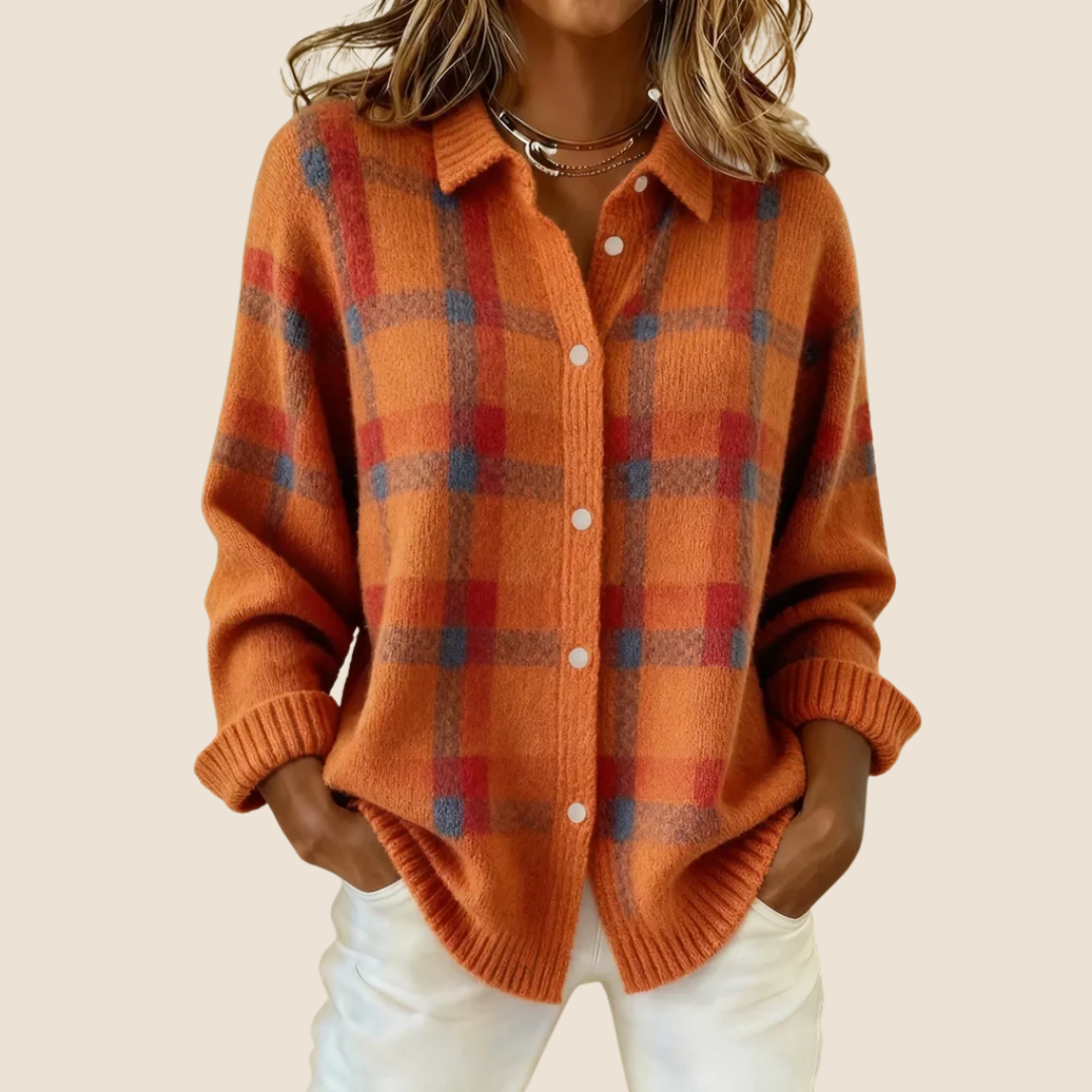 Harper Plaid Knit Cardigan