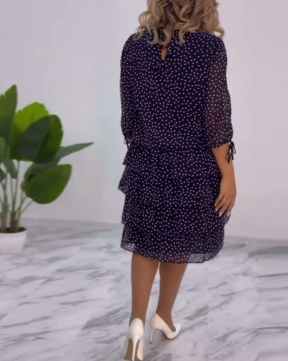 Eralyn Elegant Polka Dot Dress