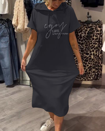 Calivra Cozy Hoodie Dress