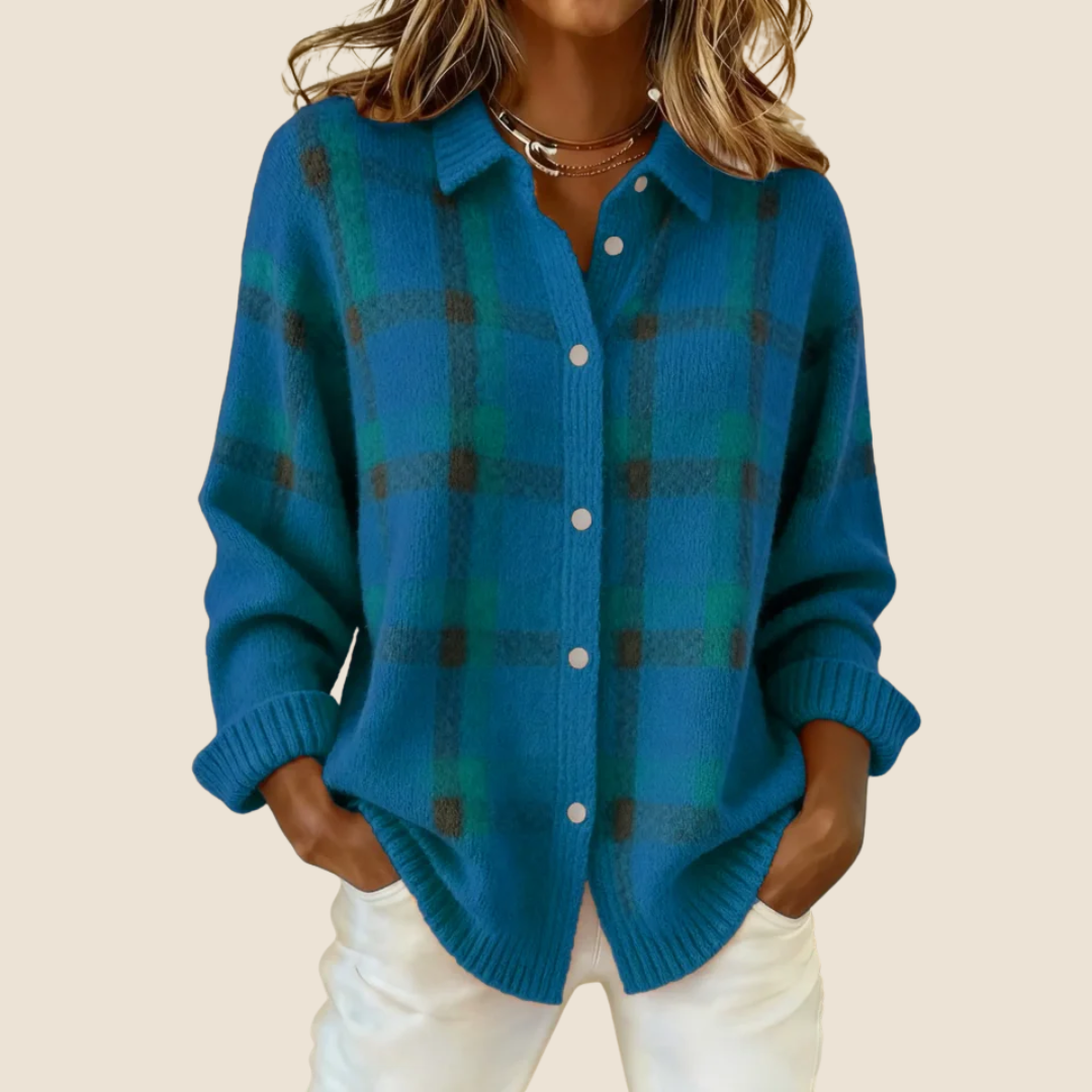 Harper Plaid Knit Cardigan