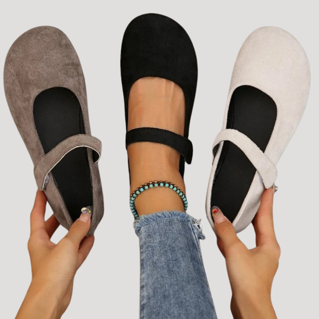 Comfortable Women's Ballet Flats with Strap
