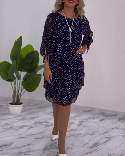 Eralyn Elegant Polka Dot Dress