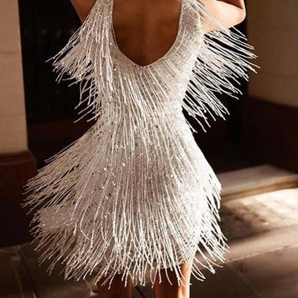 Selvara Fringe Party Dress