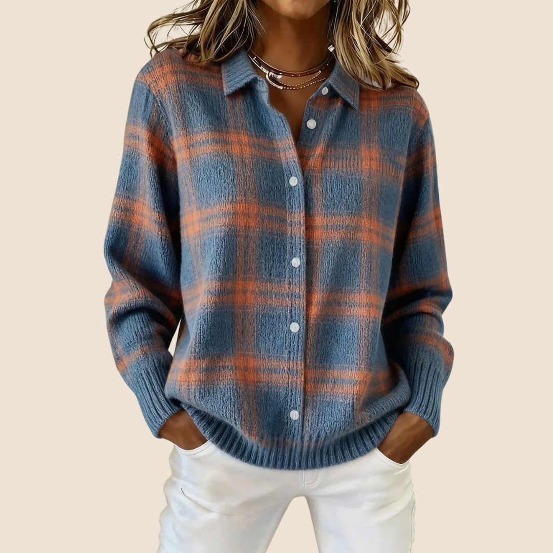 Harper Plaid Knit Cardigan