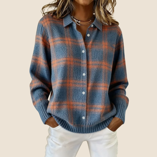 Harper Plaid Knit Cardigan
