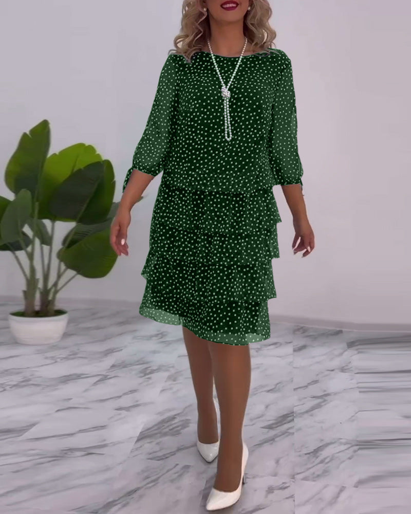 Eralyn Elegant Polka Dot Dress