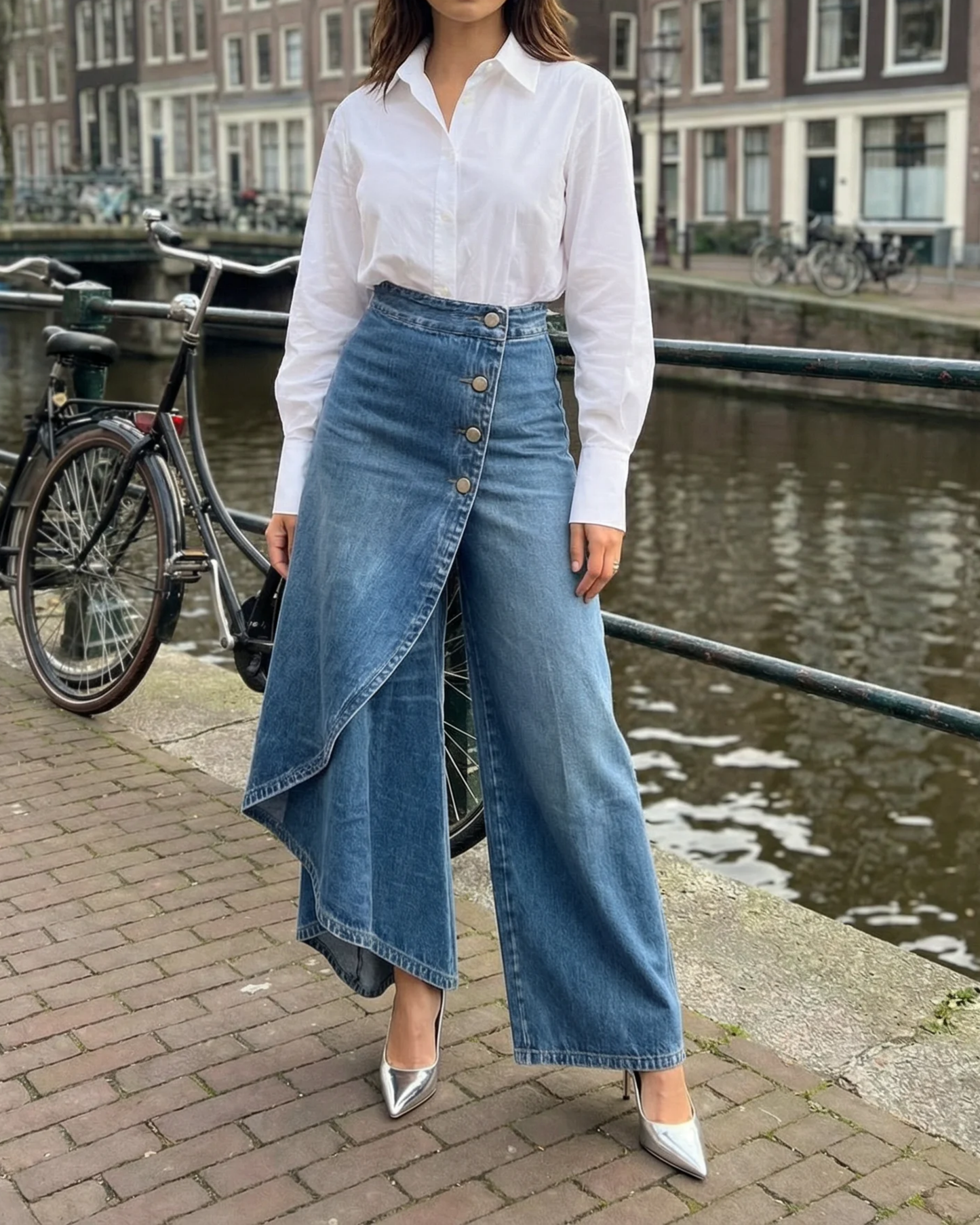 Nanza Denim Wrap Pants