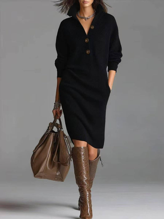 Elara Ribbed Sweater Dress