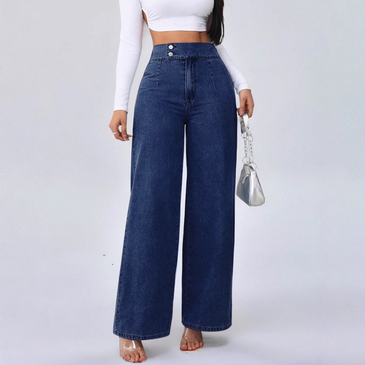 Elyra Wide-Leg Denim Jeans