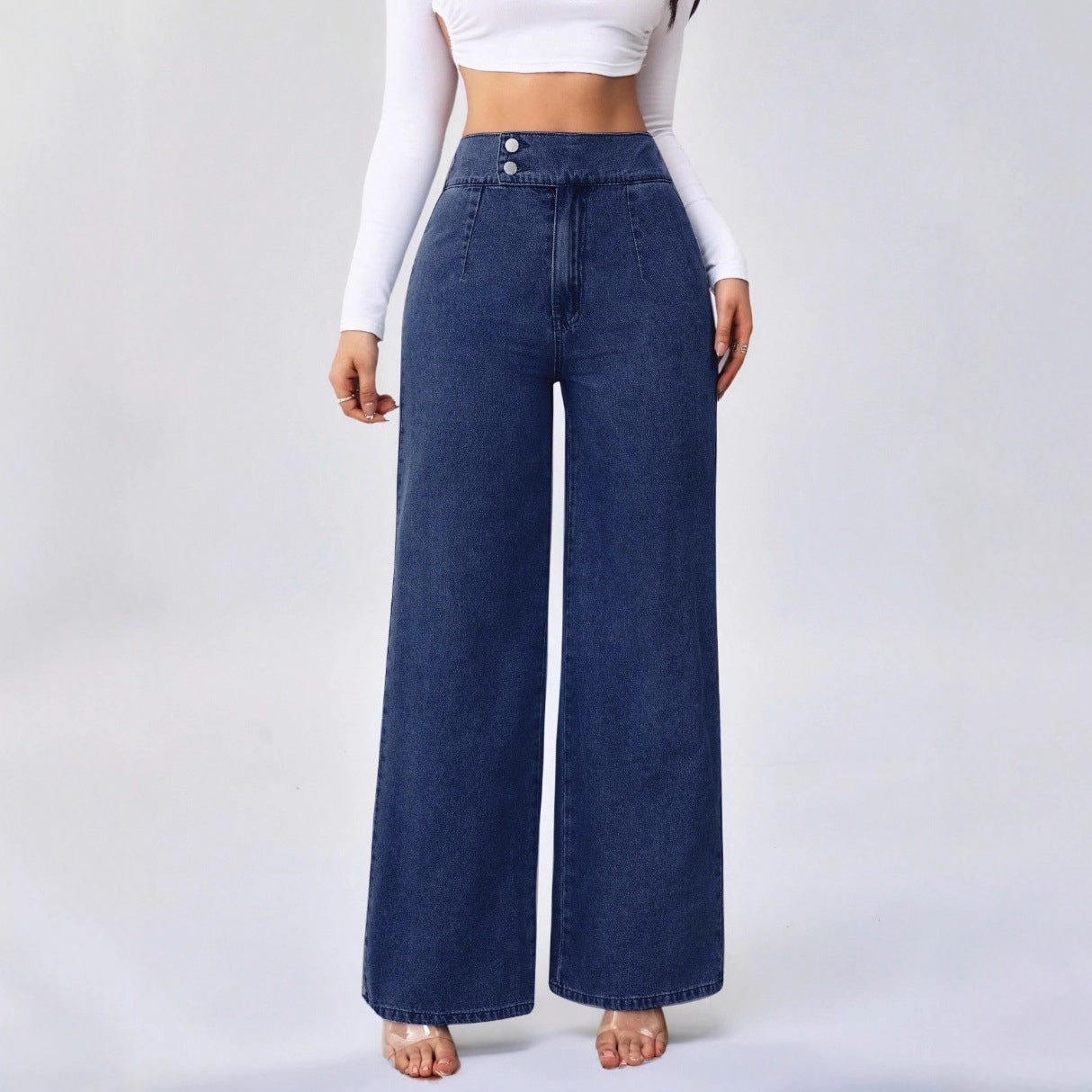 Elyra Wide-Leg Denim Jeans