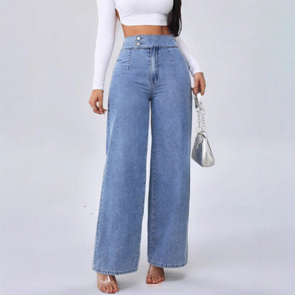 Elyra Wide-Leg Denim Jeans