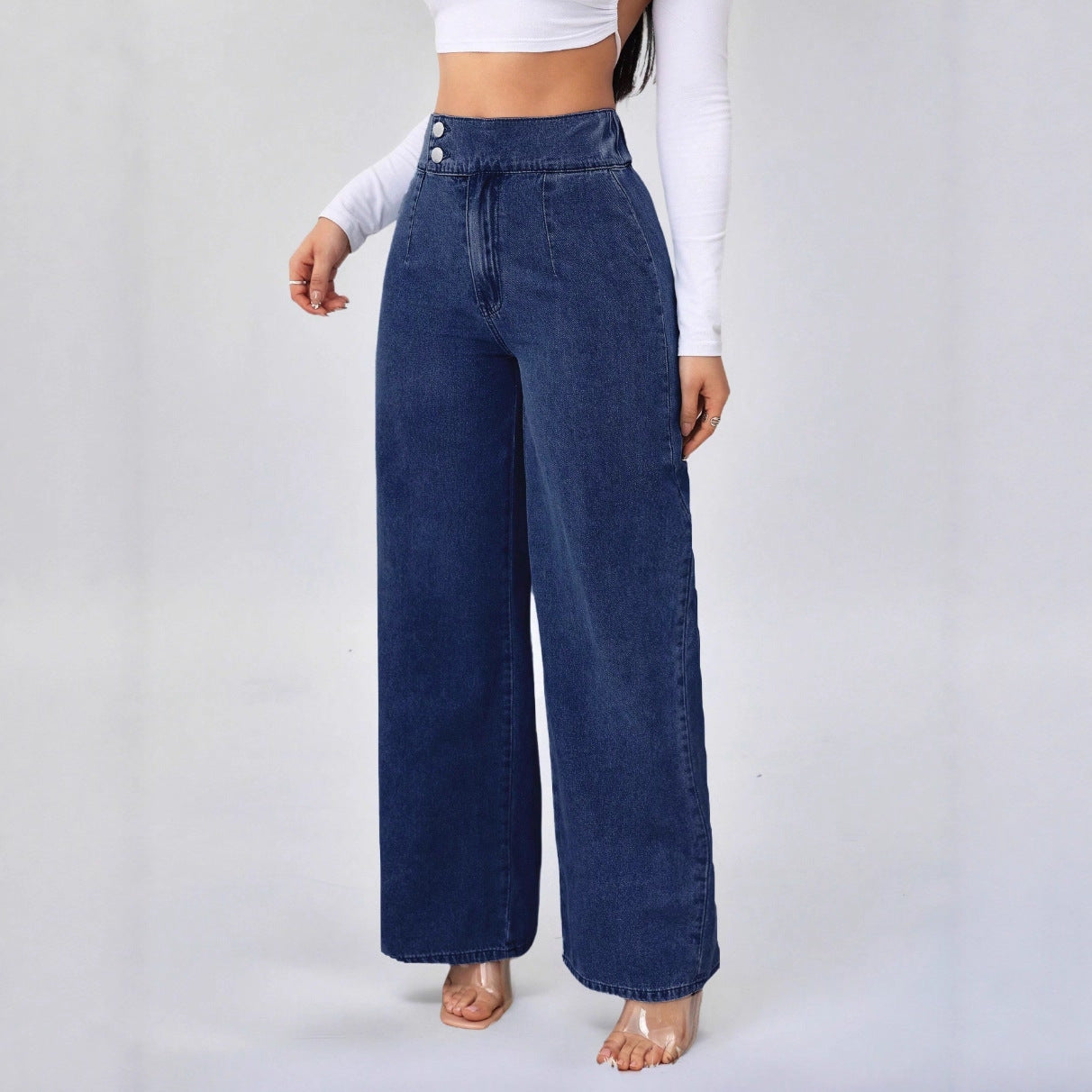 Elyra Wide-Leg Denim Jeans