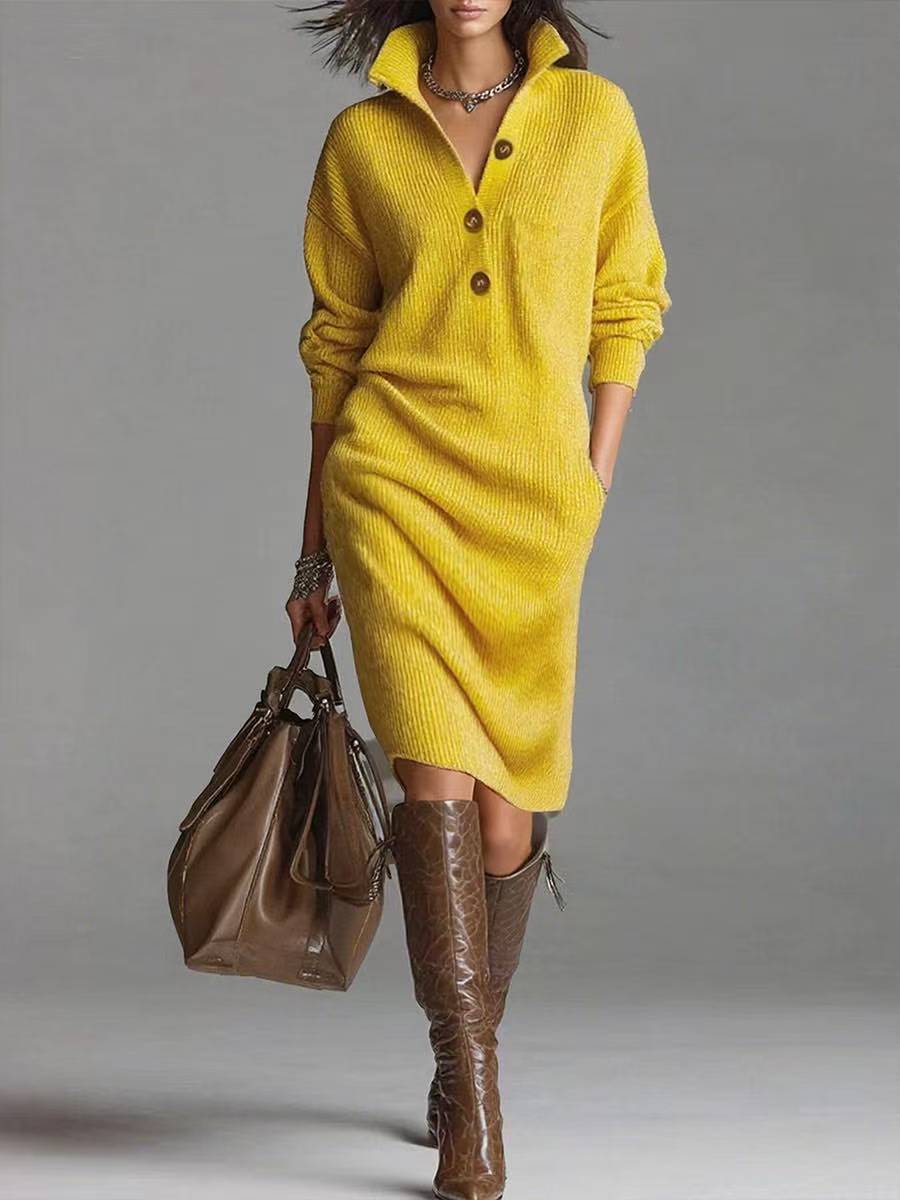 Elara Ribbed Sweater Dress