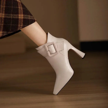 Blair Chic Buckle Ankle Boots