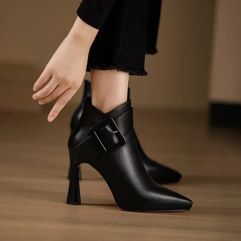 Blair Chic Buckle Ankle Boots