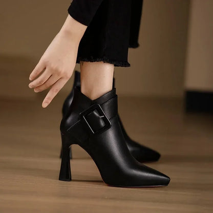 Blair Chic Buckle Ankle Boots