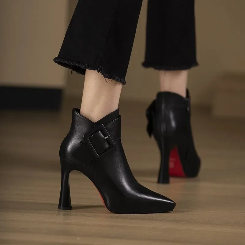 Blair Chic Buckle Ankle Boots