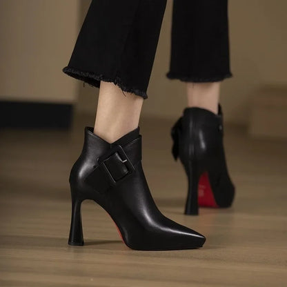 Blair Chic Buckle Ankle Boots