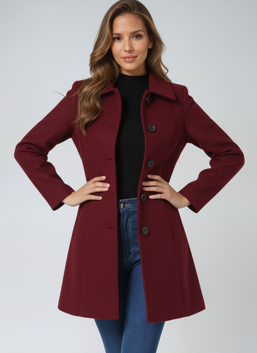 Mueva Classic Buttoned Elegance Coat