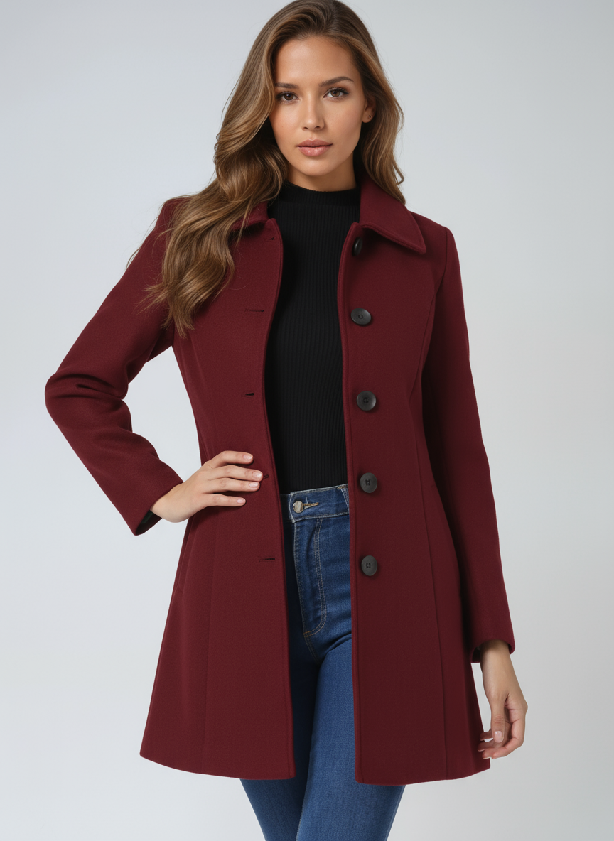 Mueva Classic Buttoned Elegance Coat