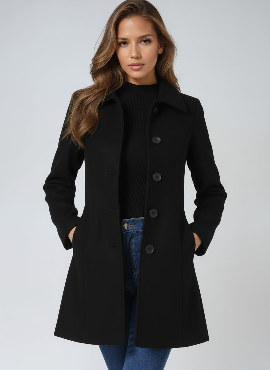 Mueva Classic Buttoned Elegance Coat