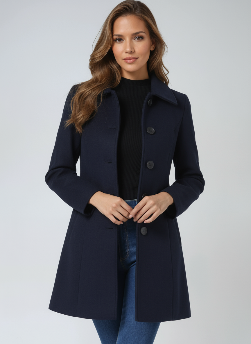 Mueva Classic Buttoned Elegance Coat