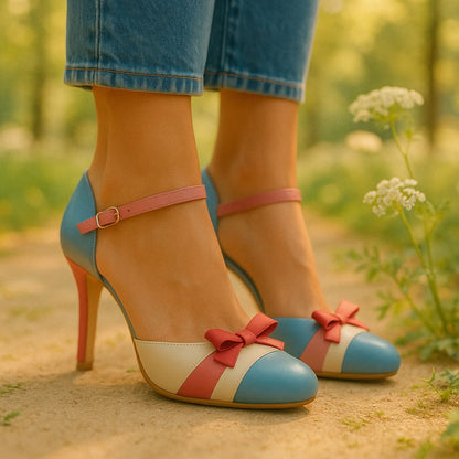 Rosalie Bow Accent Heels