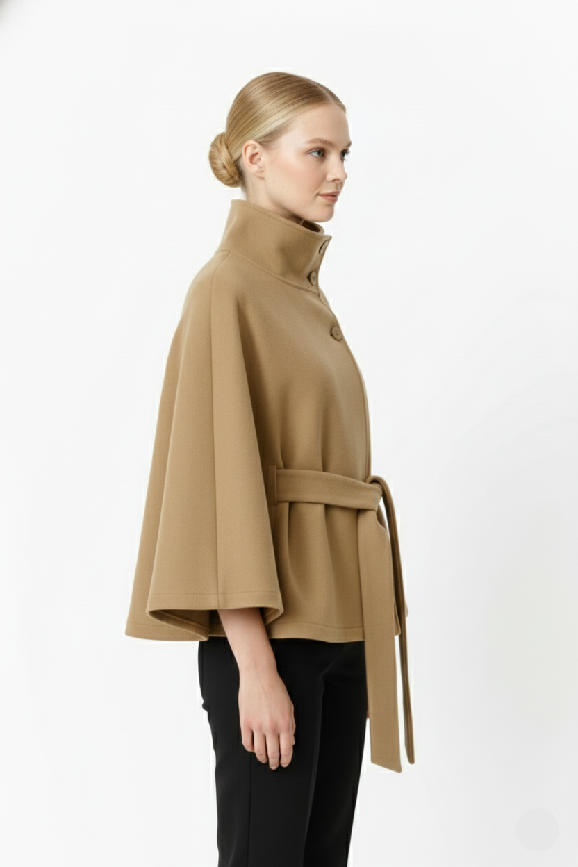 Sofia – Women's Wool Coat with Elegant Collar