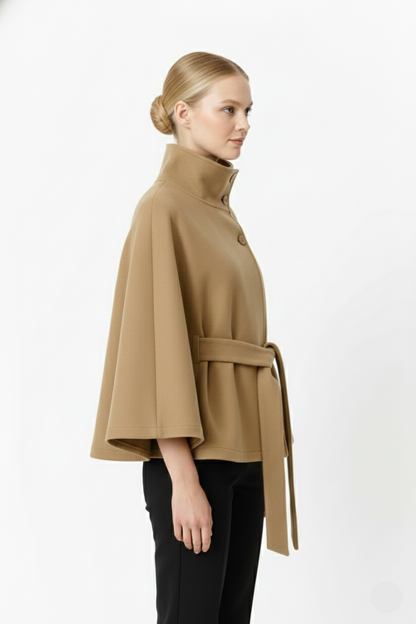 Sofia – Women's Wool Coat with Elegant Collar