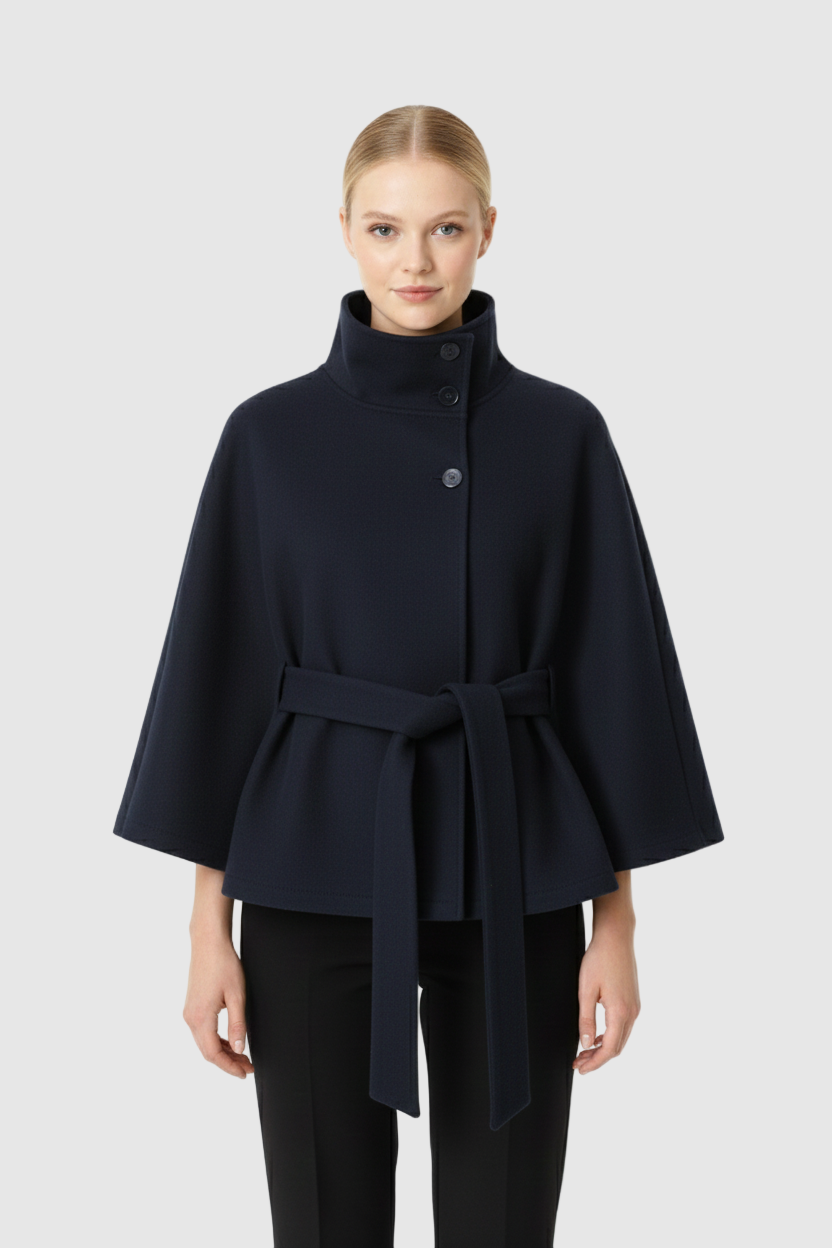 Sofia – Women's Wool Coat with Elegant Collar