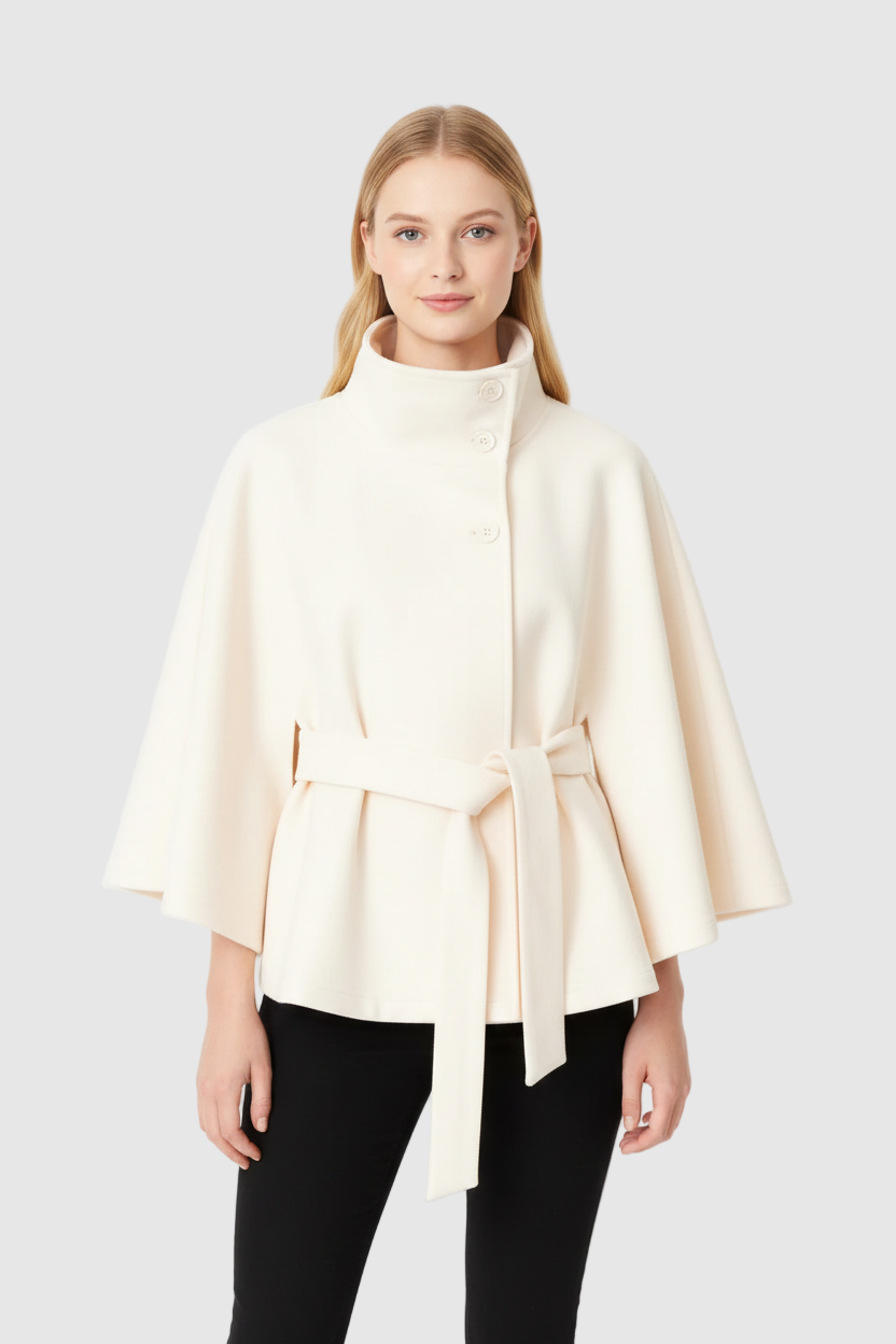 Sofia – Women's Wool Coat with Elegant Collar