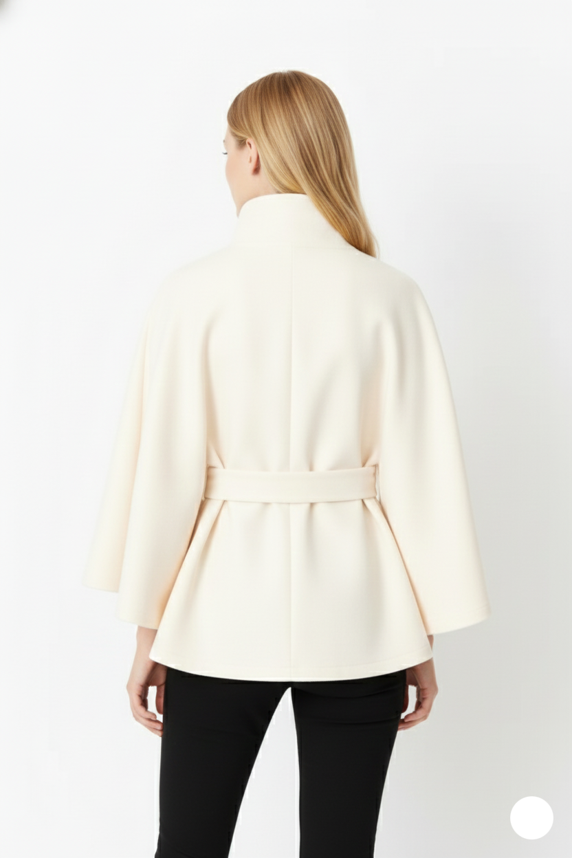 Sofia – Women's Wool Coat with Elegant Collar