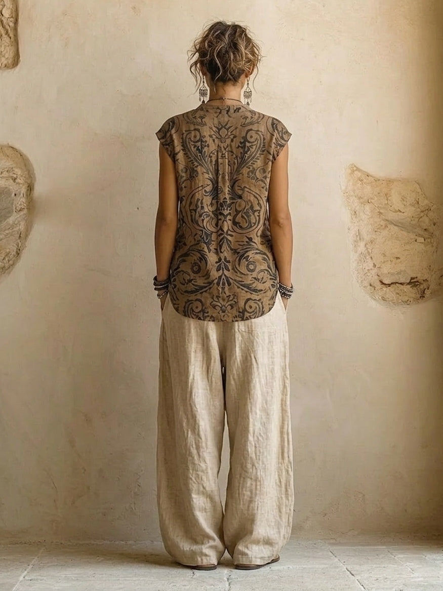 Emma | Natural 3-Piece Set - Premium Cotton and Linen Blend