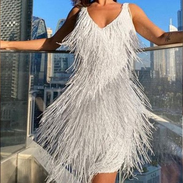 Selvara Fringe Party Dress
