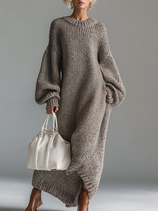 Havana | Women's Oversized Knit Sweater Maxi Dress
