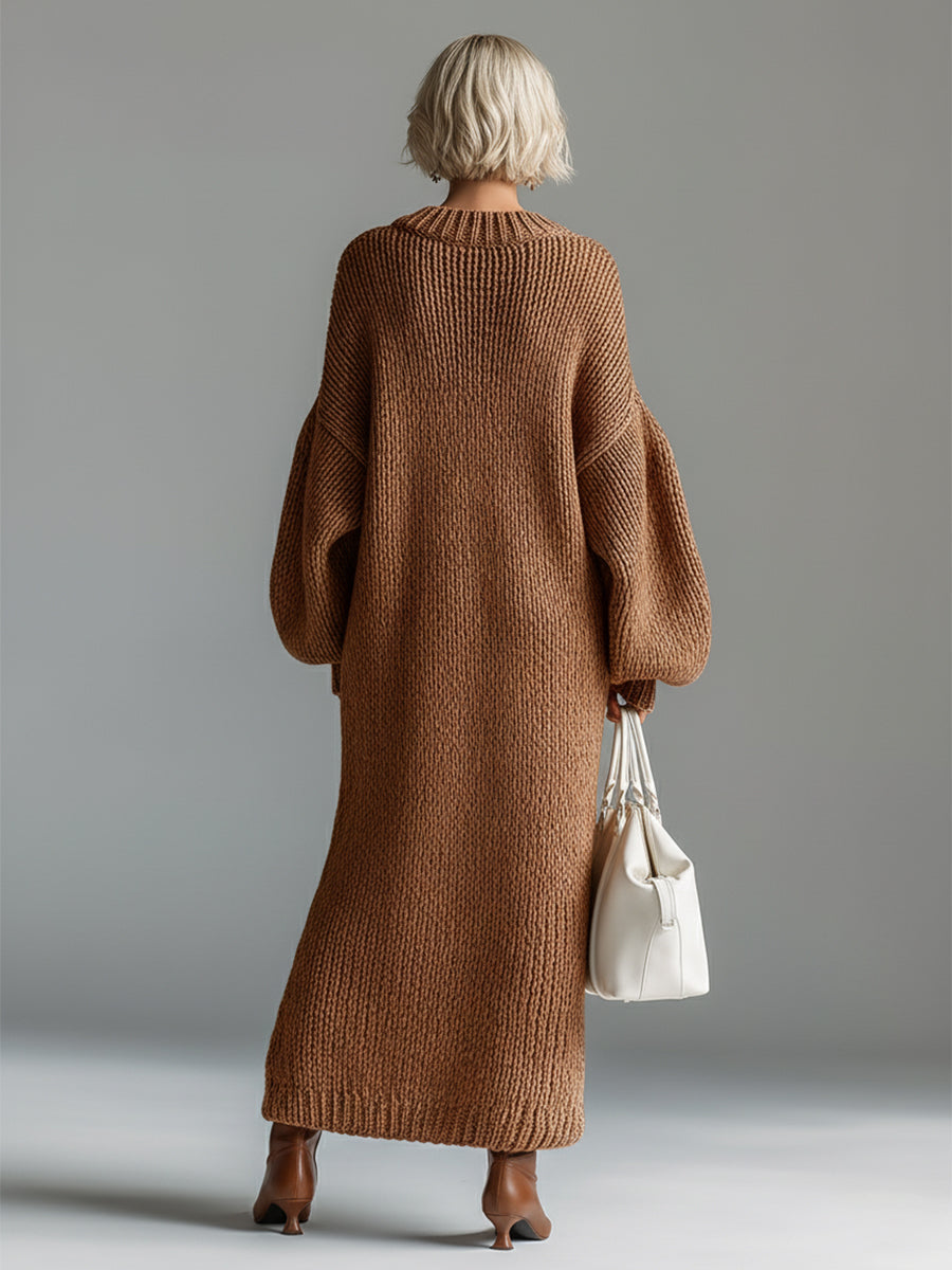 Havana | Women's Oversized Knit Sweater Maxi Dress