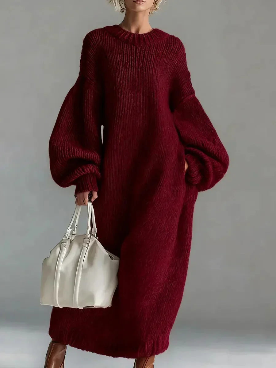 Havana | Women's Oversized Knit Sweater Maxi Dress