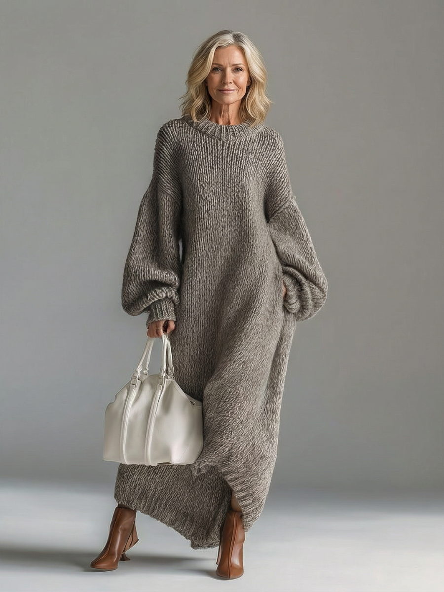 Havana | Women's Oversized Knit Sweater Maxi Dress