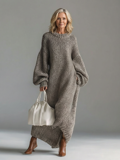 Havana | Women's Oversized Knit Sweater Maxi Dress
